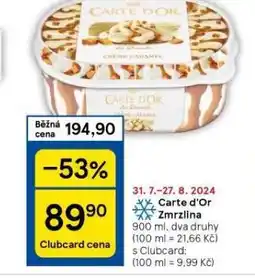 Tesco Zmrzlina carte d'or nabídka