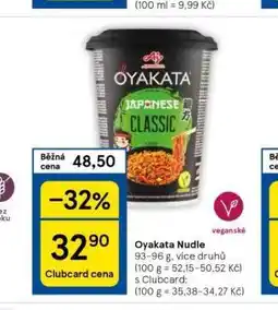 Tesco Oyakata nudle nabídka