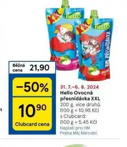 Tesco Hello ovocná přesnídávka nabídka