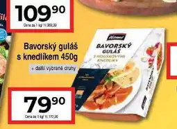 Hruška Bavorský guláš s knedlíkem nabídka