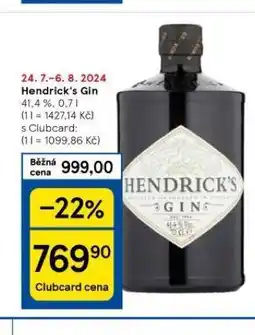 Tesco Hendrick's gin nabídka