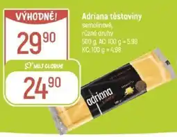 Globus Adriana těstoviny nabídka