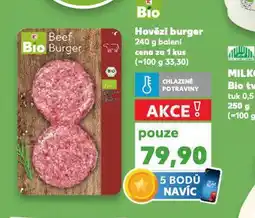 Kaufland Bio hovězí burger nabídka