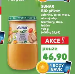 Kaufland Sunar bio příkrm nabídka