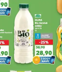 Kaufland Olma bio čerstvé mléko 4% nabídka