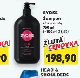 Kaufland Syoss šampon nabídka