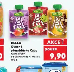 Kaufland Hello ovocná přesnídávka cuuc nabídka