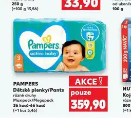 Kaufland Pampers dětské plenky nabídka