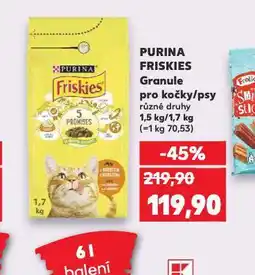 Kaufland Purina friskies granule pro psy nabídka