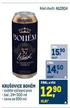Makro Pivo krušovice bohém nabídka
