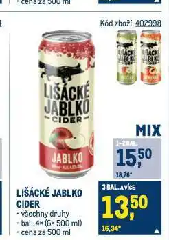 Makro Lišácké jablko cider nabídka