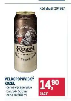 Makro Pivo velkopopovický kozel nabídka