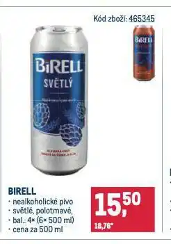 Makro Birell nealkoholické pivo nabídka