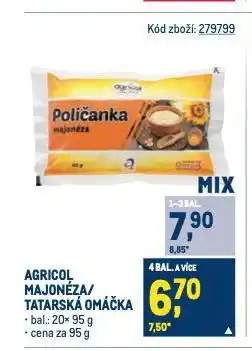 Makro Agricol tatarská omáčka nabídka