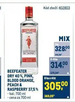 Makro Beefeater gin nabídka