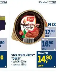 Makro Viva pekelníkovy tousty nabídka