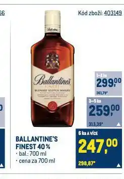 Makro Ballantine's skotská whisky nabídka