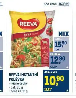 Makro Reeva instantní polévka nabídka