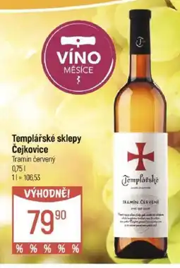 Globus Templářské sklepy Čejkovice nabídka