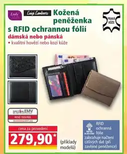 Kožená peněženka s RFID ochrannou fólií