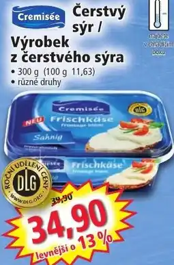 Norma Čerstvý sýr / Výrobek z čerstvého sýra nabídka
