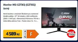 Datart Monitor MSI G273CQ (G273CQ) černý nabídka