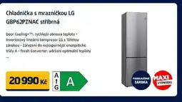 Chladnička s mrazničkou LG GBP62PZNAC stříbrná