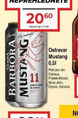 Hruška Pivo ostravar mustang nabídka