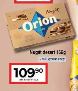 Hruška Nugát dezert nabídka