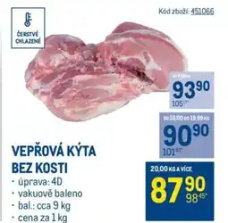 Makro VEPŘOVÁ KÝTA BEZ KOSTI nabídka