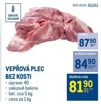 Makro VEPŘOVÁ PLEC BEZ KOSTI nabídka