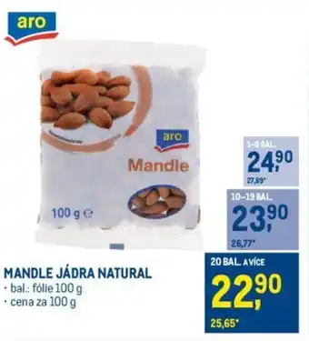 Makro MANDLE JÁDRA NATURAL nabídka