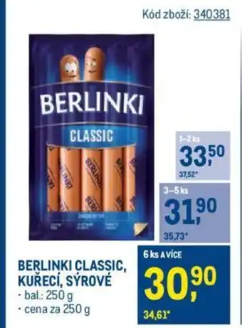 Makro BERLINKI CLASSIC, KUŘECÍ, SÝROVÉ nabídka