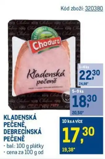 Makro KLADENSKÁ PEČENĚ, DEBRECINSKÁ PEČENĚ nabídka