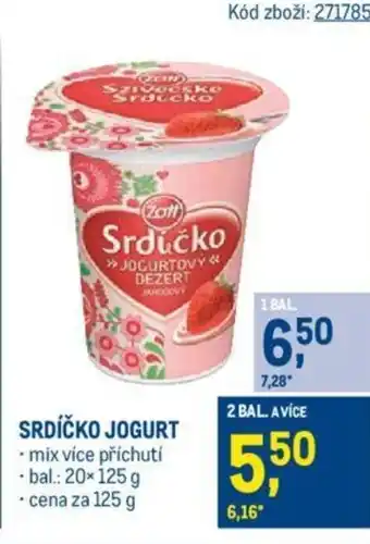 Makro SRDÍČKO JOGURT nabídka