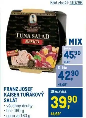 Makro FRANZ JOSEF KAISER TUŇÁKOVÝ SALÁT nabídka