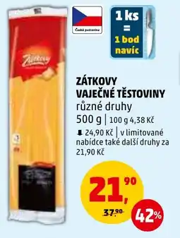 Penny Market ZÁTKOVY VAJEČNÉ TĚSTOVINY nabídka