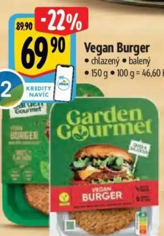 Albert Vegan Burger nabídka