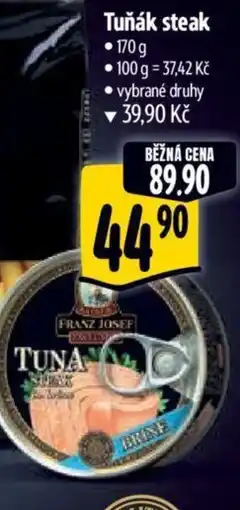 Albert Tuňák steak nabídka
