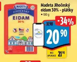 Albert Madeta Jihočeský eidam 30% - plátky nabídka