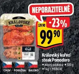 Albert Královský kuřecí steak Pomodoro nabídka
