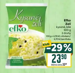 Billa Efko Zelí nabídka
