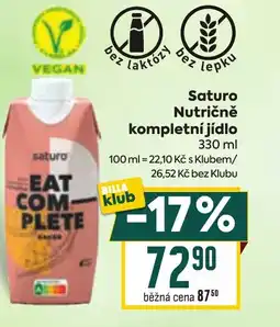 Billa Saturo Nutričně kompletní jídlo nabídka