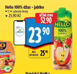 Albert Hello 100% džus nabídka