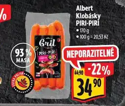 Albert Klobásky piri-piri nabídka