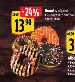 Albert Donut s náplní nabídka