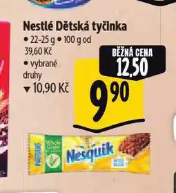 Albert Nestlé dětská tyčinka nabídka