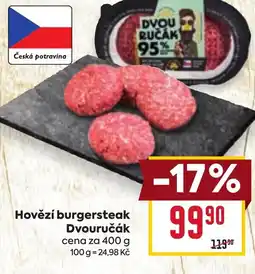 Billa Hovězí burgersteak Dvouručák nabídka