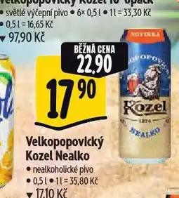 Albert Pivo velkopopovický kozel nealko nabídka