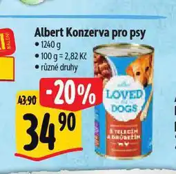 Albert Konzerva pro psy nabídka